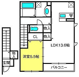 フレシール西大宮 1LDKの間取図画像