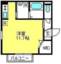 ブランセジュール ワンルームの間取図画像