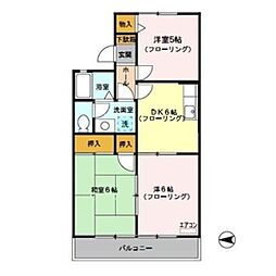 セジュールソフィア3 3DKの間取図画像