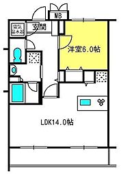 アリエさいたま新都心 1LDKの間取図画像