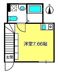 CASITAApartments ワンルームの間取図画像