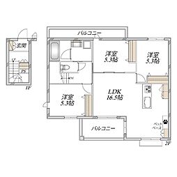 Grace Maison 3LDKの間取図画像