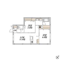 Sanctuary Garden 2LDKの間取図画像