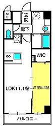 エルフローレ 1LDKの間取図画像