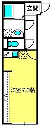 Ambition西区土屋 ワンルームの間取図画像