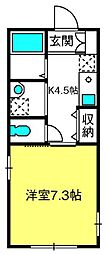 ハイム祥 1Kの間取図画像