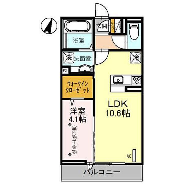 インペリアルヒルズ ｜埼玉県さいたま市中央区下落合2丁目(賃貸アパート1LDK・3階・37.53㎡)の写真 その2