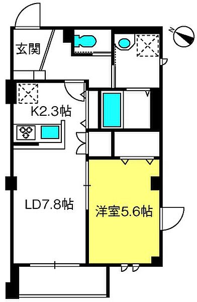 グラン　ソレイユ ｜埼玉県さいたま市浦和区北浦和3丁目(賃貸アパート1LDK・1階・40.64㎡)の写真 その2