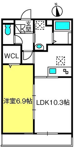 フォレスト・メゾン浦和北 ｜埼玉県さいたま市浦和区上木崎6丁目(賃貸アパート1LDK・2階・40.36㎡)の写真 その2