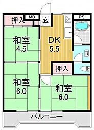 間取図画像 3DK