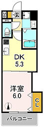 BlancEtoile 1DKの間取図画像