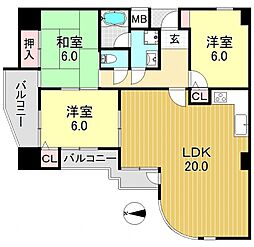 インペリアルカーサ 3LDKの間取図画像
