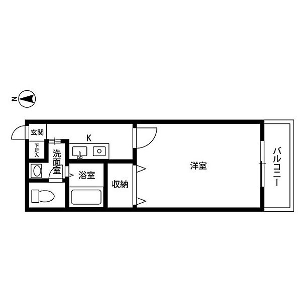 アンプルール フェール 寿 205｜大阪府東大阪市寿町(賃貸マンション1K・2階・23.18㎡)の写真 その2