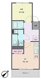 南台第二ローヤルコーポ 1DKの間取図画像