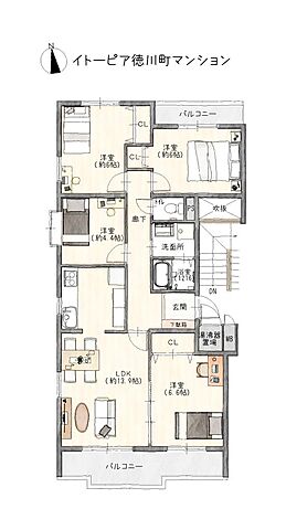 間取り イトーピア徳川町マンション〜フルリノベ×駅チカ×角住戸〜 4階/401