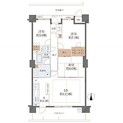 ローレルスクエア尼崎ルネ・ガーデンテラス 3LDKの間取図画像