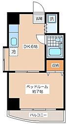梅丘南マンション 3階1DKの間取り