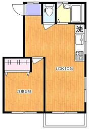 羽根木ハイム 1LDKの間取図画像