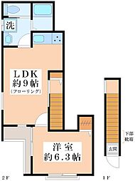 コーポフジ 1LDKの間取図画像
