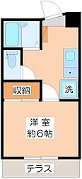 レジデンス松原 1Kの間取図画像