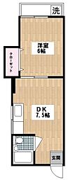 IJマンション 1DKの間取図画像