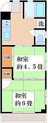 コープアカハマ 2Kの間取図画像