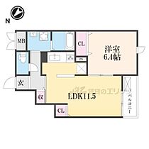 カモミール 304 ｜ 滋賀県愛知郡愛荘町愛知川（賃貸マンション1LDK・2階・43.67㎡） その2