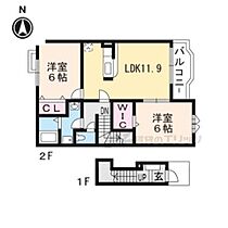 滋賀県湖南市菩提寺北４丁目（賃貸アパート2LDK・2階・58.80㎡） その2