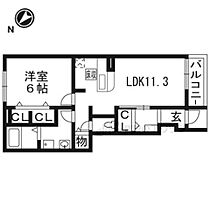 ラウレア 102 ｜ 滋賀県栗東市出庭（賃貸アパート1LDK・1階・44.18㎡） その1