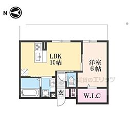 BRANSIA膳所 3階1LDKの間取り