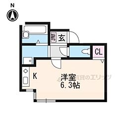 JR東海道・山陽本線 大津駅 徒歩9分の賃貸マンション 3階1Kの間取り