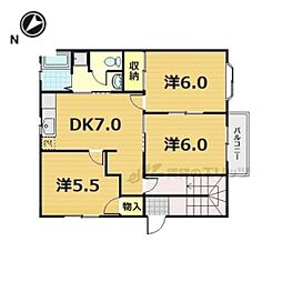 ファミール1 3DKの間取図画像