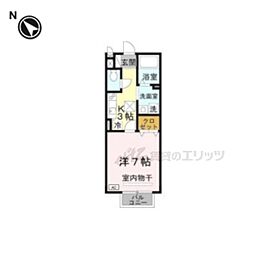 モナリエ 1階1Kの間取り