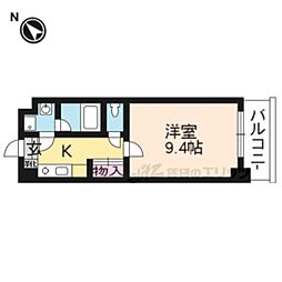 JR東海道・山陽本線 瀬田駅 徒歩6分の賃貸マンション 9階1Kの間取り