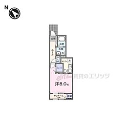 ソラーナ 1階1Kの間取り