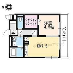 JR東海道・山陽本線 瀬田駅 徒歩25分の賃貸アパート 3階1DKの間取り