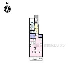 京阪石山坂本線 坂本比叡山口駅 徒歩3分の賃貸アパート 1階1Kの間取り