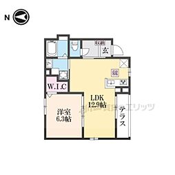 JR北陸本線 長浜駅 徒歩24分の賃貸アパート 1階1LDKの間取り
