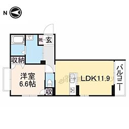 JR北陸本線 米原駅 徒歩6分の賃貸マンション 3階1LDKの間取り