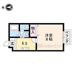 ｆｌｅｕｒ　ｏｇｉ 1階1Kの間取り