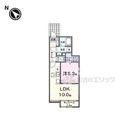 DKエステート守山 1階1LDKの間取り