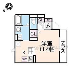 Ｅｓｐｒｉｔ　V 1階ワンルームの間取り