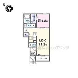 Ｖｉｉｄｅｓ 1階1LDKの間取り