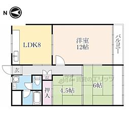 さくら荘 2階3LDKの間取り
