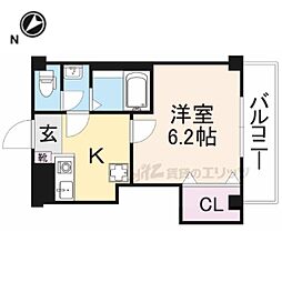 JR東海道・山陽本線 南彦根駅 バス8分 保健所前下車 徒歩2分の賃貸アパート 1階1Kの間取り