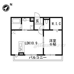 ラルーチェ一里山 3階1LDKの間取り