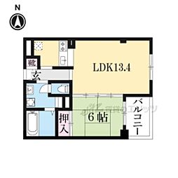 カネボウ琵琶湖アーバンプラザ 12階1LDKの間取り