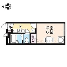 レオパレスグリーンローズ 1Kの間取図画像
