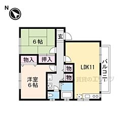 ルシオール3 2LDKの間取図画像