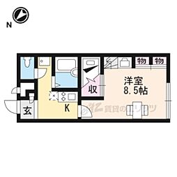 レオパレスファミリア 1Kの間取図画像